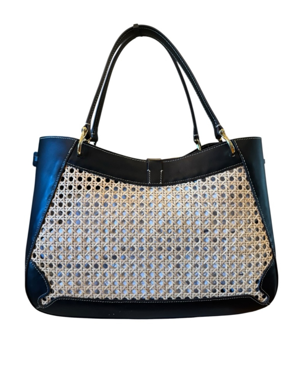 Dooney & Bourke - Alto Vienna Camilla - Caned Wicker, Smooth Leather - Picture 2 of 16